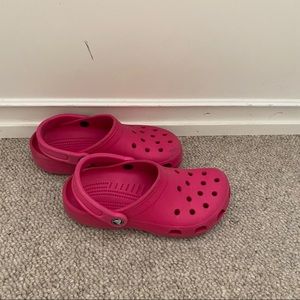 Pink crocs
